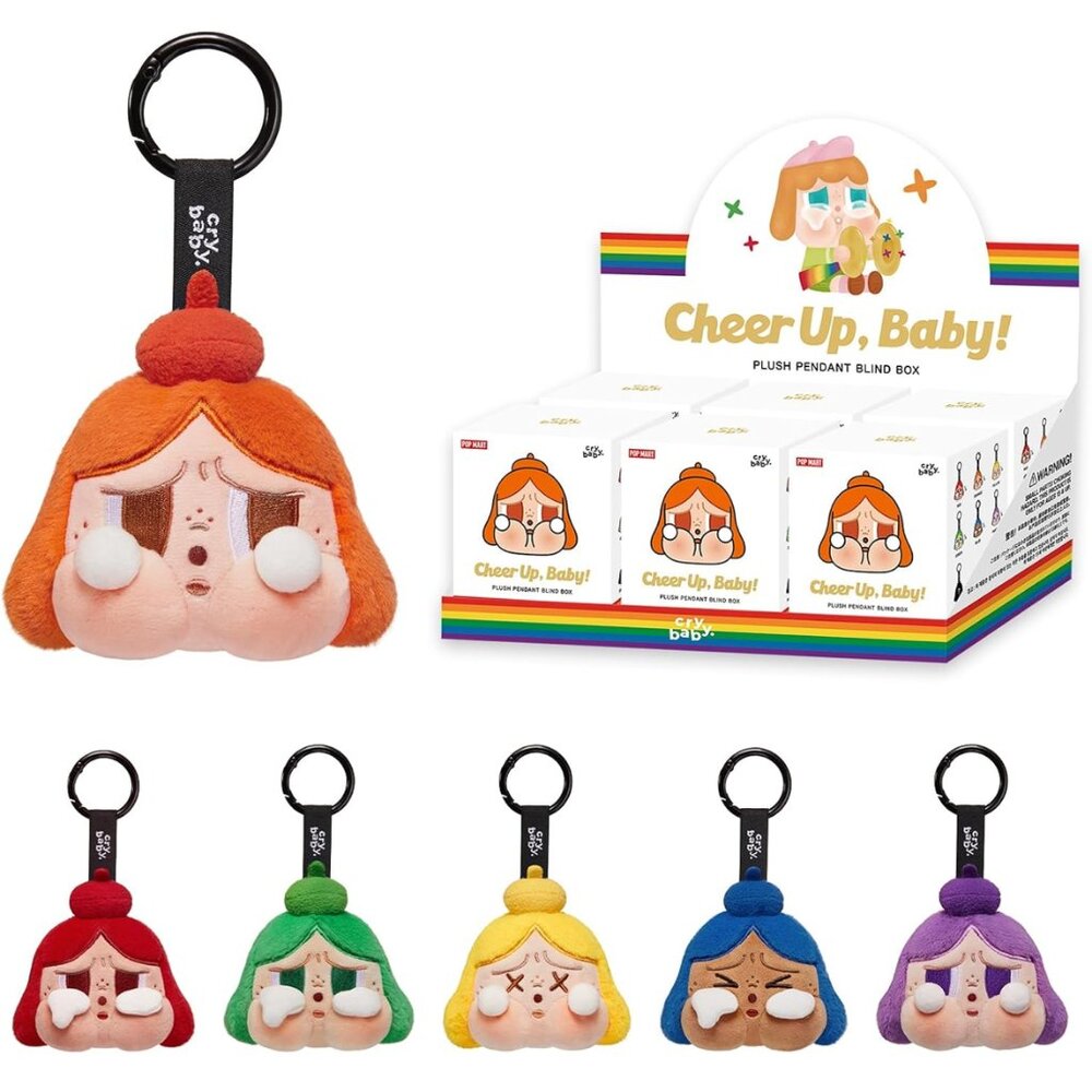 Bundle of POP MART Blindbox Crybaby Cheer Up Baby Series Plush Bag Charm NWOT✨